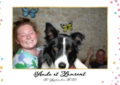 Photo de groupe avec photobooth à Reims lors d un mariage avec animation festive